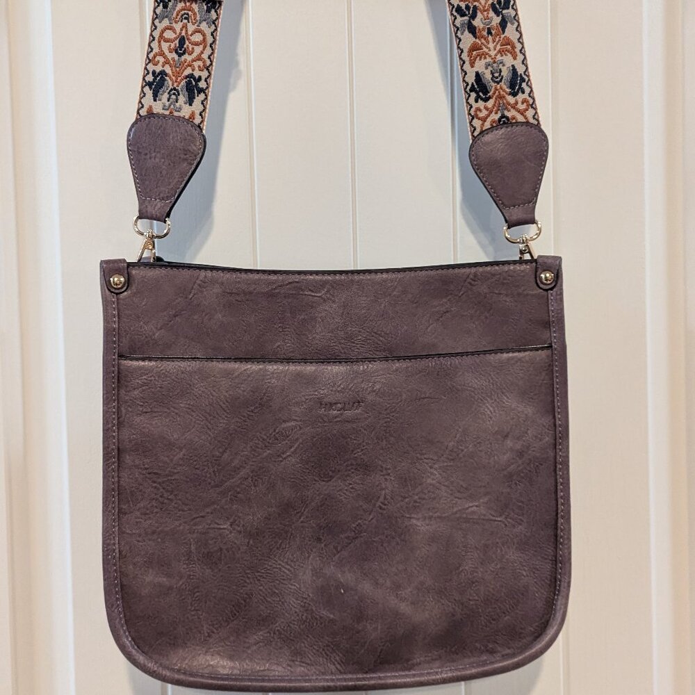LIKE NEW- HKClUFF hobo shoulder bag - Mauve Purple | Vegan Leather